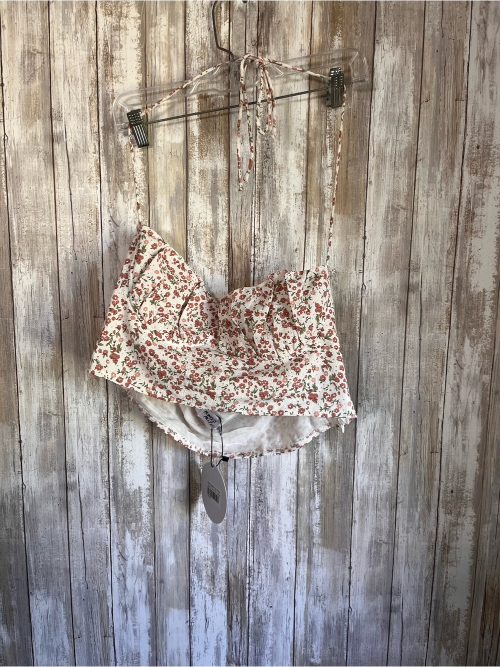 Princess Polly Acer Bustier Top Size 12 White Floral Corset Crop Top NWT - Picture 2 of 7